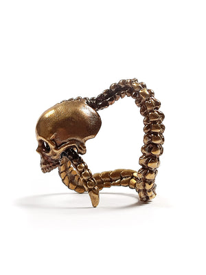 Krasue Skull Ring | 925 Silver + Brass