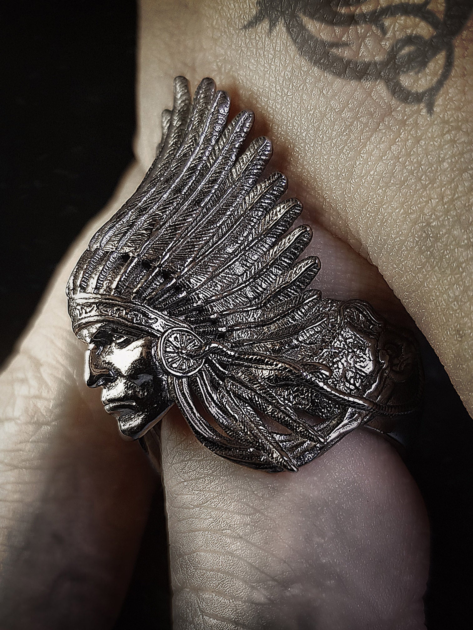 Red Indian Chief Ring | 925 Silver