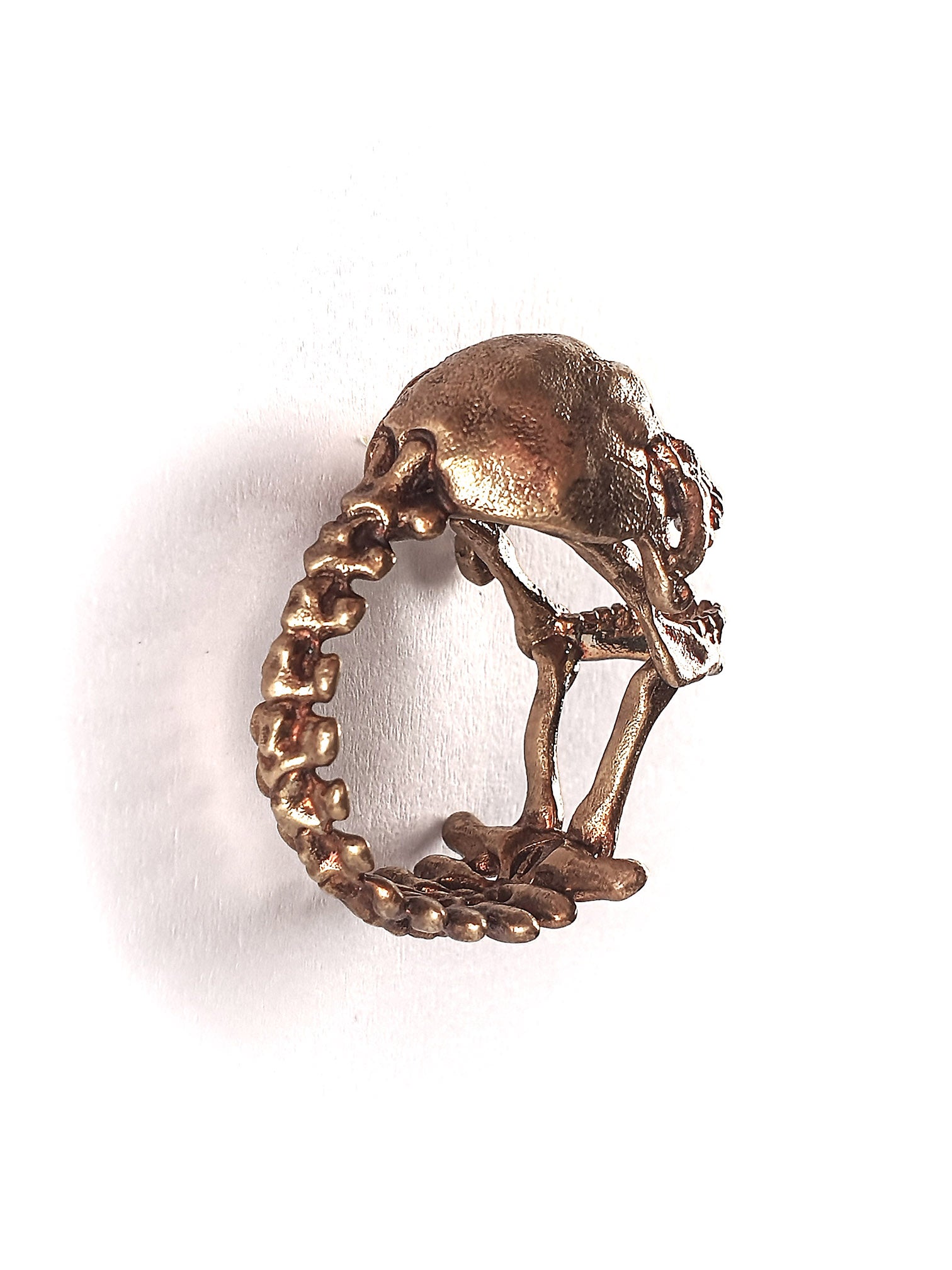 Screamer Skull Ring | 925 Silver + Brass