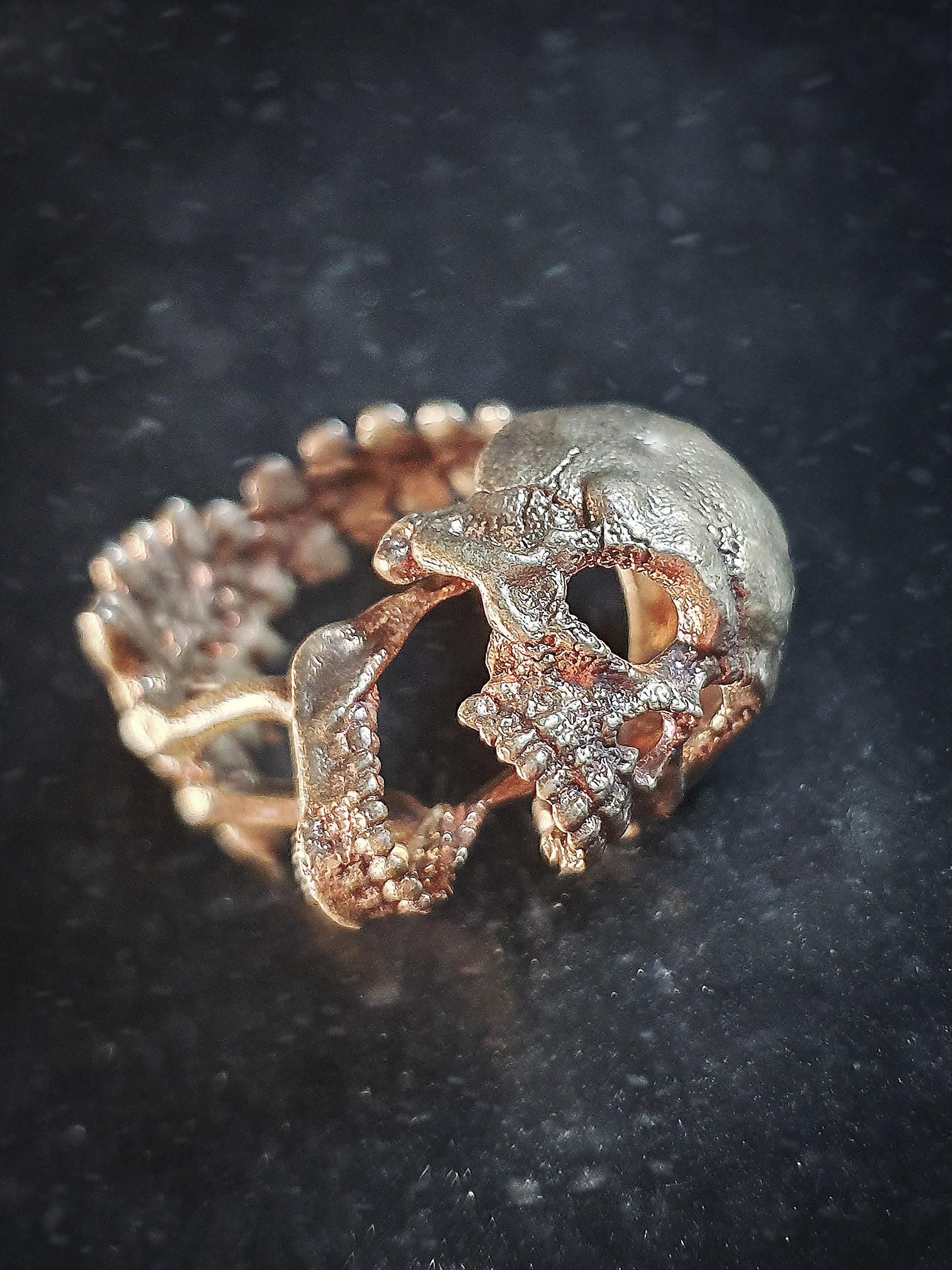 Screamer Skull Ring | 925 Silver + Brass