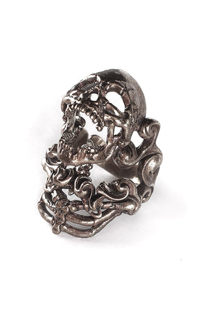 Water Spirit Sterling Silver Skull Ring | 925 Silver