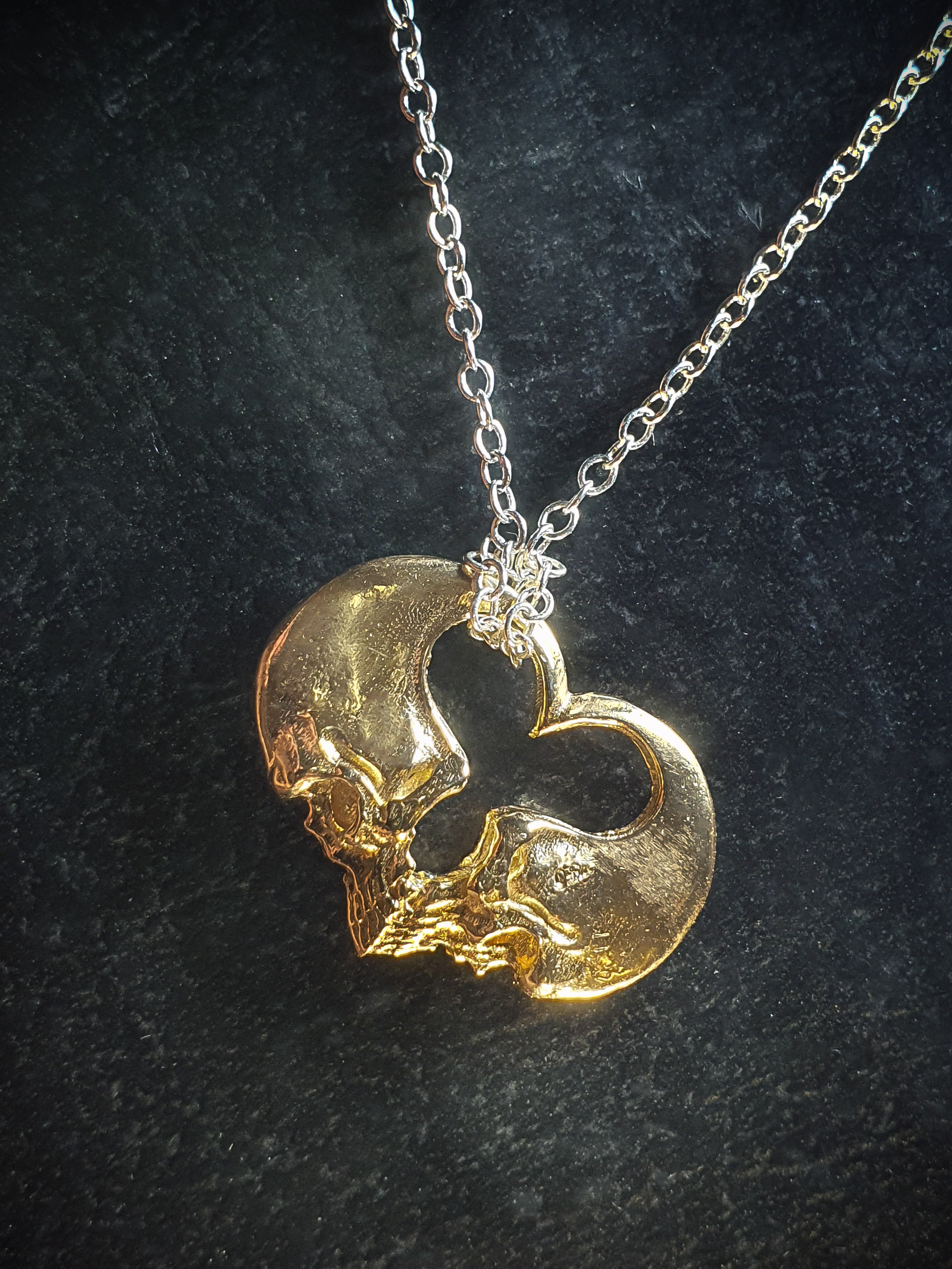 Heart Skull Pendant | 925 Silver