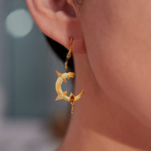 Pre Order: Dragon Cutlass Earrings | 925 Silver + Synthetic Zircon